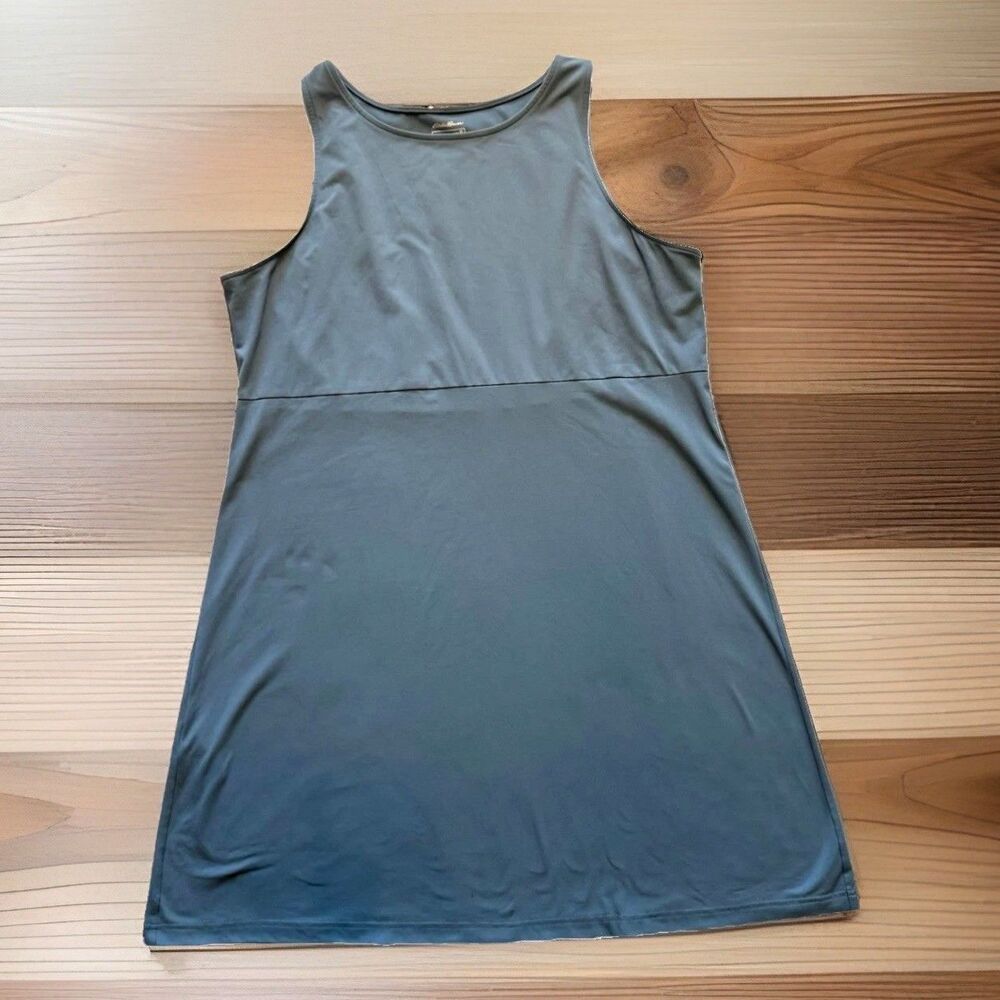 Eddie Bauer Size XL Aster Sleeveless Empire Waist Athletic Dress Blue Stretch